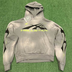 Hellstar Studios Vintage Washed Tracksuit Gray Hoodie Pants