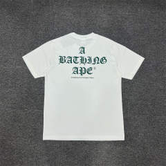1:1 Quality Bape Ape Gothic Font T-Shirt Black White