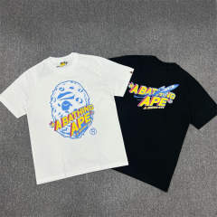 1:1 Quality Bape Ape Moon Big Ape Logo T-Shirt Black White