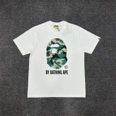 1:1 Quality Bape Ape Green Desert Camo Logo T-Shirt Black White