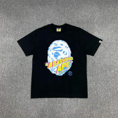 1:1 Quality Bape Ape Moon Big Ape Logo T-Shirt Black White