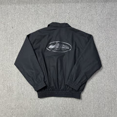 Corteiz Logo Print Utility Jacket Black