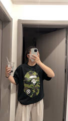 1:1 Big Green Head Tee Black White