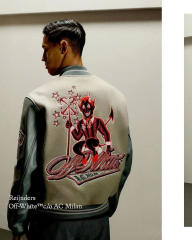OW AC Milan Embroidered Devil Jacket