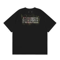 Maison Margiela MM6 Splatter Ink T-Shirt Black White