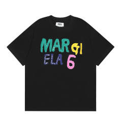 Marni Watercolor Graffiti Letters Tee T-Shirts Black White