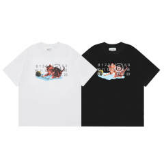 Maison Margiela MM6 Red Cat Number T-Shirt Black White