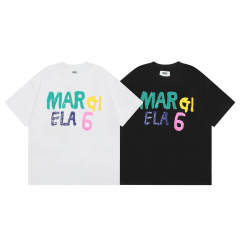 Marni Watercolor Graffiti Letters Tee T-Shirts Black White
