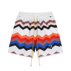 Rhude Checkered Swim Shorts Black Blue Green Red