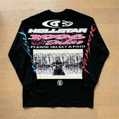 Hellstar Site Link Long-Sleeve T-Shirt Black