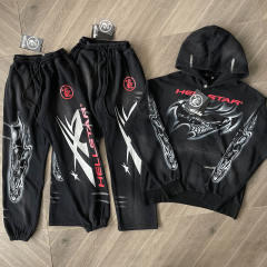 Hellstar Studios Airbrushed Skull Hoodie Pants Tracksuit