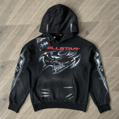Hellstar Studios Airbrushed Skull Hoodie Pants Tracksuit