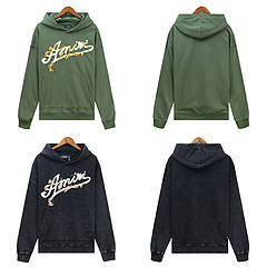 Disdressed Washed Embroidered Leaves Logo Hoodie
