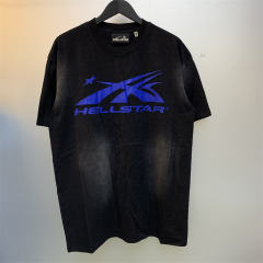 1:1 Hellstar Studios Blue Logo Tee T-Shirt Black
