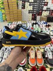 Bapesta Bape Sta Classic Black Leather Shoes
