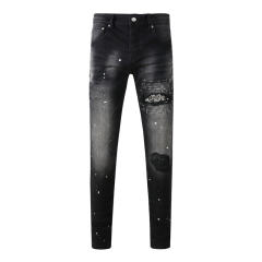 #9099 AM Bandana Patch Jeans