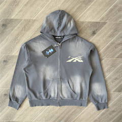 1:1 Quality Hellstar Studios Sports Zip Up Hoodie Gray