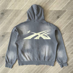 1:1 Quality Hellstar Studios Sports Zip Up Hoodie Gray