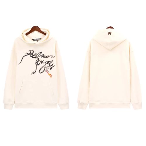 Palm Angels Smoke PA Hoodie Beige