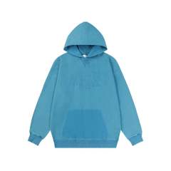 Maison Margiela MM6 Distressed Classic Hoodie Black Blue