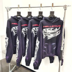 1:1 quality version Hellstar Airbrushed Skull Demon Wind Hoodie with NFC tag