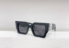 1:1 quality version Off White Arrow Logo Wide Leg Square Frame Sunglasses 6 colors