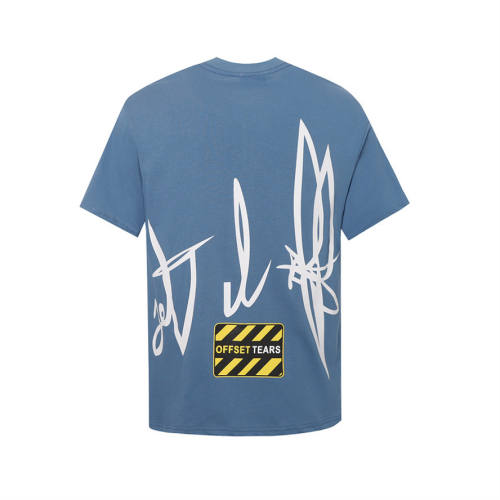 Denim Tears Kapok Flower Alphabet tee t-shirt blue