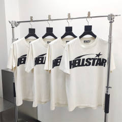 1:1 quality version Hellstar White Classic Back Large Logo Tee with NFC Tag