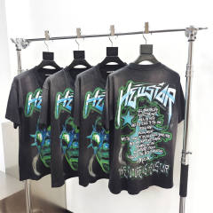 1:1 quality version Hellstar Green Intergalactic Man Tee with NFC tag