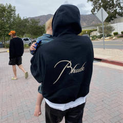 Rhude Hoodie Black Gray