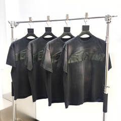 1:1 quality version Hellstar Classic Black Logo Tee with NFC Tag