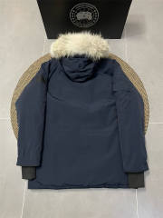 Canada G**se Down Expedition Puffer Jacket Navy Blue YKK Zipper