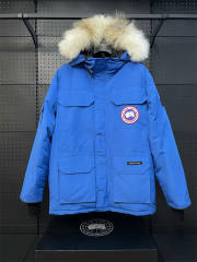 Canada G**se Down Expedition Puffer Jacket Blue YKK Blue Zipper