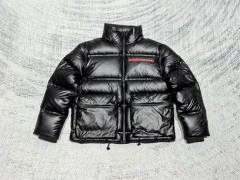 P**DA Duck Down Puffer Jacket Black Color (Removable sleeves)