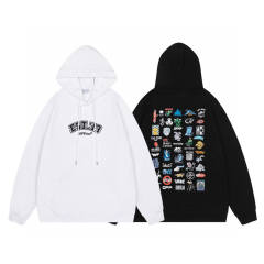 OW Classic Logo Hoodie Black White