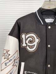 OW Black Demon Embroidered Baseball Jacket
