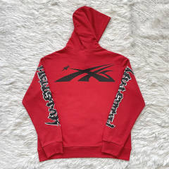 Hellstar Studios Distressed Logo Hoodie Red