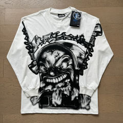 Hellstar Back score printed long sleeve T-shirt