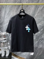 Chr0me Hearts Blue Cross Tee T-Shirt Black White