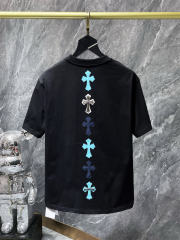 Chr0me Hearts Blue Cross Tee T-Shirt Black White