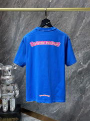 Chr0me Hearts Banner Logo Tee T-Shirt Blue Pink