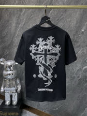 Chr0me Hearts Gray Cross Tee T-Shirt Black White