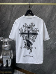 Chr0me Hearts Gray Cross Tee T-Shirt Black White