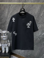 Chr0me Hearts Gray Cross Tee T-Shirt Black White