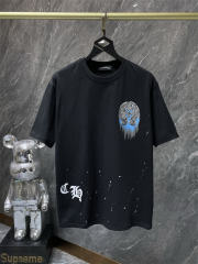 Chr0me Hearts Horseshoe Logo Tee T-Shirt Black White