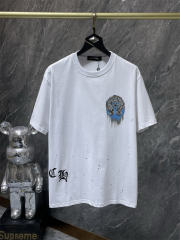 Chr0me Hearts Horseshoe Logo Tee T-Shirt Black White