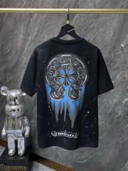 Chr0me Hearts Horseshoe Logo Tee T-Shirt Black White