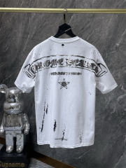 Chr0me Hearts Horseshoe Logo Tee T-Shirt Black White