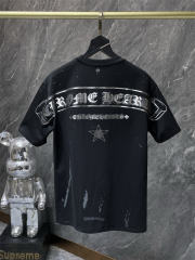 Chr0me Hearts Horseshoe Logo Tee T-Shirt Black White