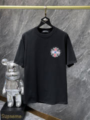 Chr0me Hearts Cross Logo Tee T-Shirt Black White